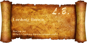 Lenkey Bence névjegykártya