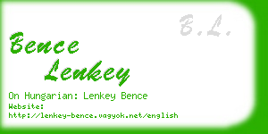 bence lenkey business card